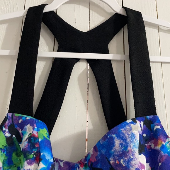 SEXY BLACK HALO dress in floral print sz 6 - Picture 7 of 12